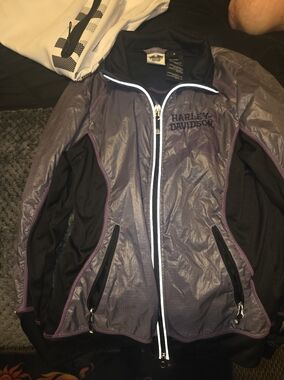 Harley-Davidson Women's Purple and Black Zip Athletic Jacket